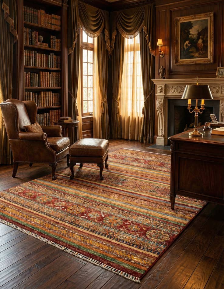 Detail image of 5' 6 x 8' 4 Ariana Ziegler Wool Rug