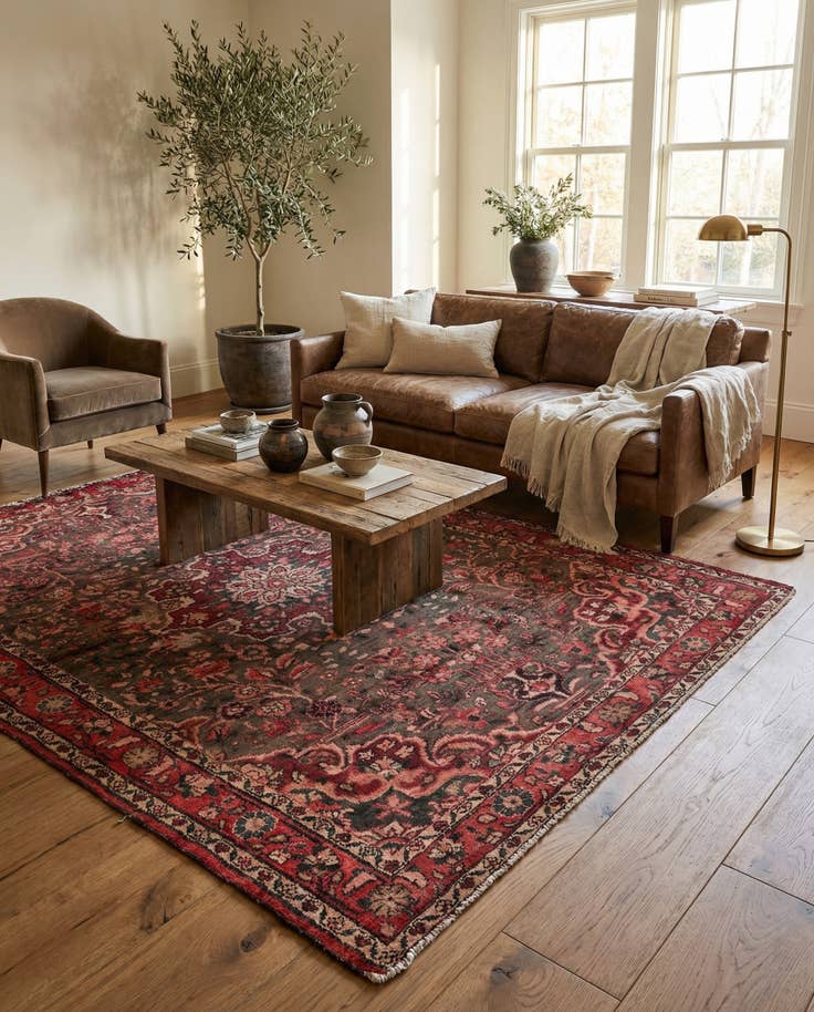 Detail image of 5' 2 x 7' 5 Hand Knotted Ultra Vintage Persian Wool Rug