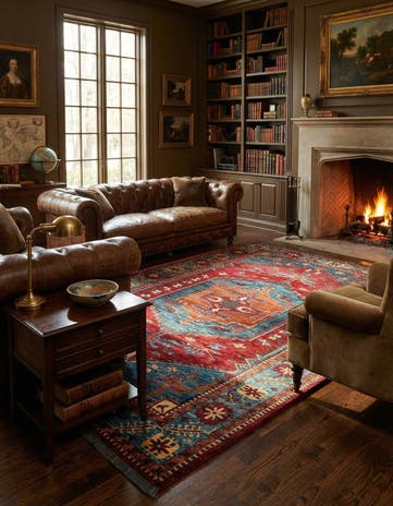 6' 8 x 10' 3 Hand Knotted Kazak Wool Rug