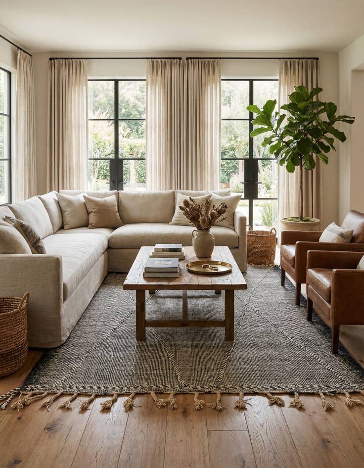 Detail image of 6' 7 x 10' 2  Hand Knotted Moroccan Wool Rug