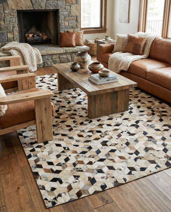 5' 1 x 7' 11 Cowhide - Patchwork Rug