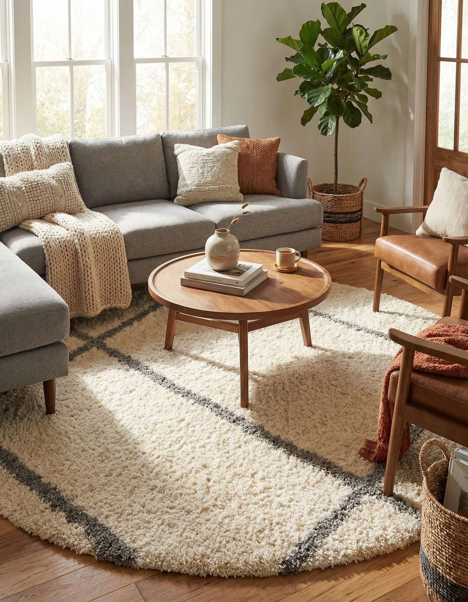 10' x 10' Infinity Shag Round Rug