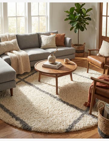 10' x 10' Infinity Shag Round Rug