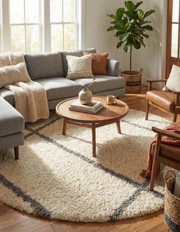 10' x 10' Infinity Shag Round Rug