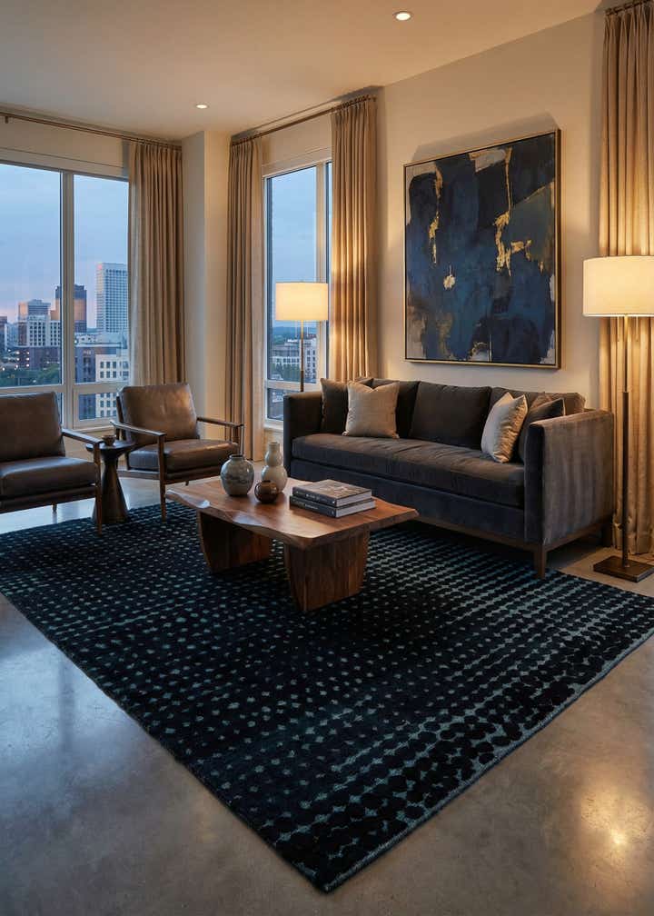 6' 7 x 10' 3 Hand Knotted Darya Wool Rug