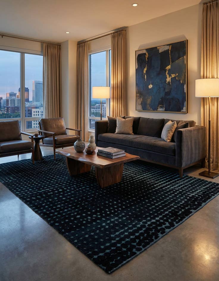 Detail image of  6' 7 x 10' 3  Hand Knotted Darya Wool Rug