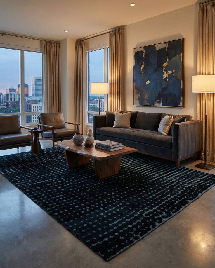 Detail image of 6' 7 x 10' 3 Hand Knotted Darya Wool Rug