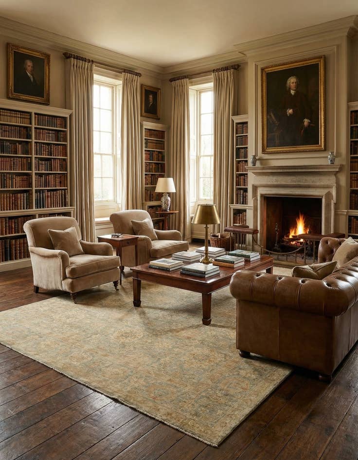 Detail image of 8' 9 x 13' 9 Ziegler Wool Rug