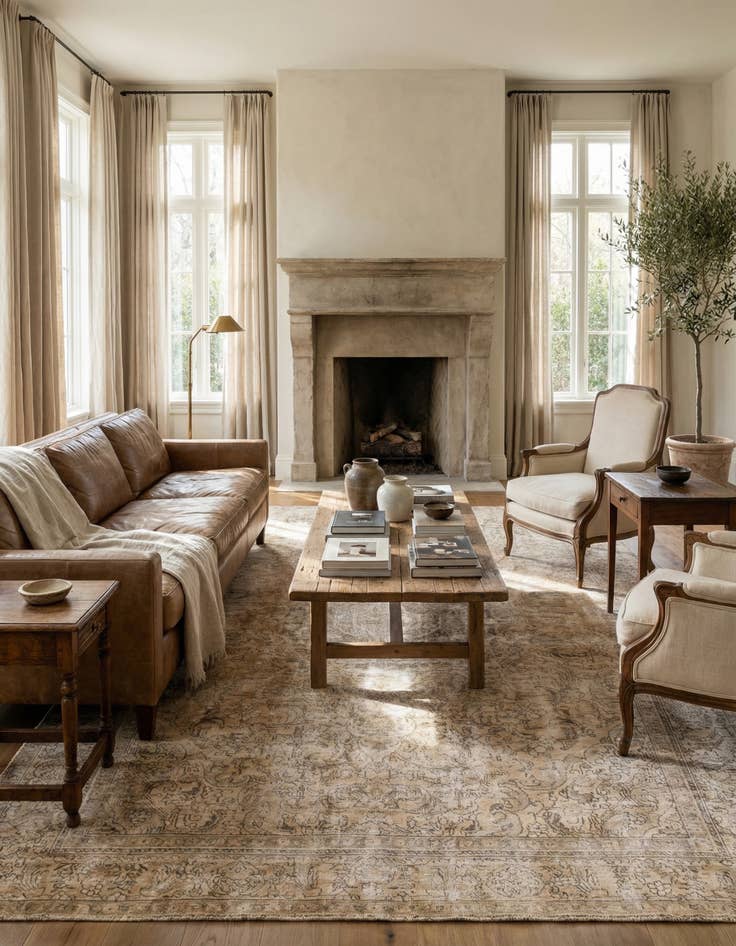 Detail image of  7' 8 x 11'  Hand Knotted Ultra Vintage Persian Wool Rug