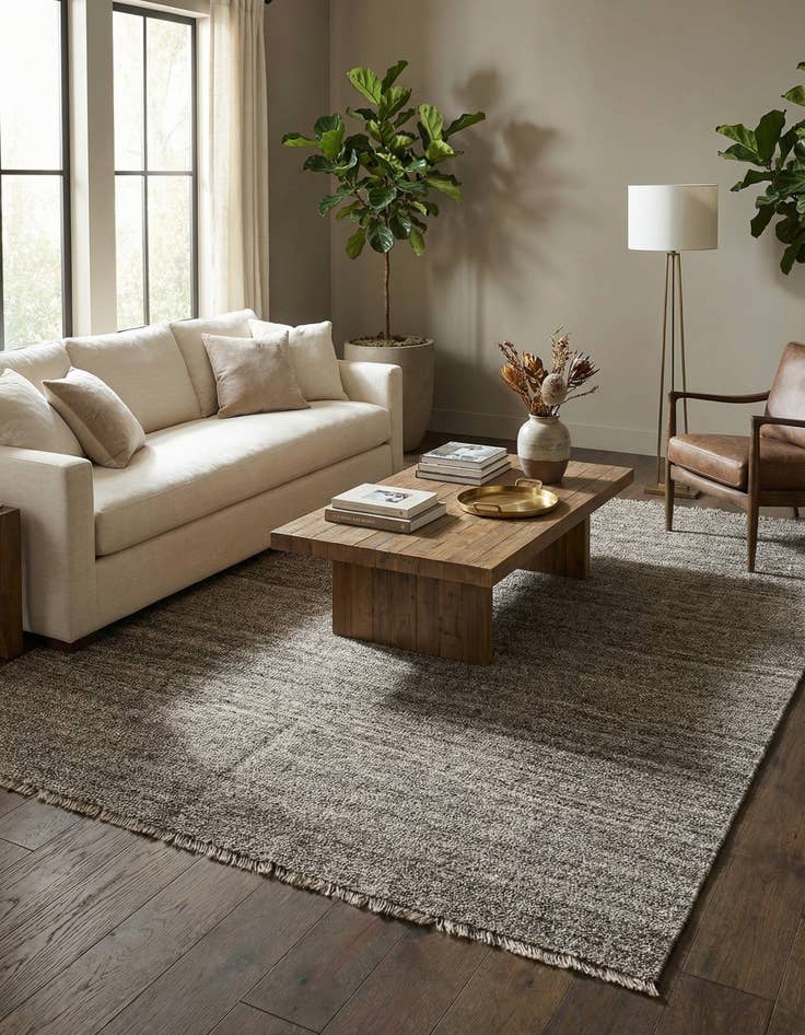 Detail image of 6' 9 x 9' 5  Hand Woven Kilim Modern Wool Rug