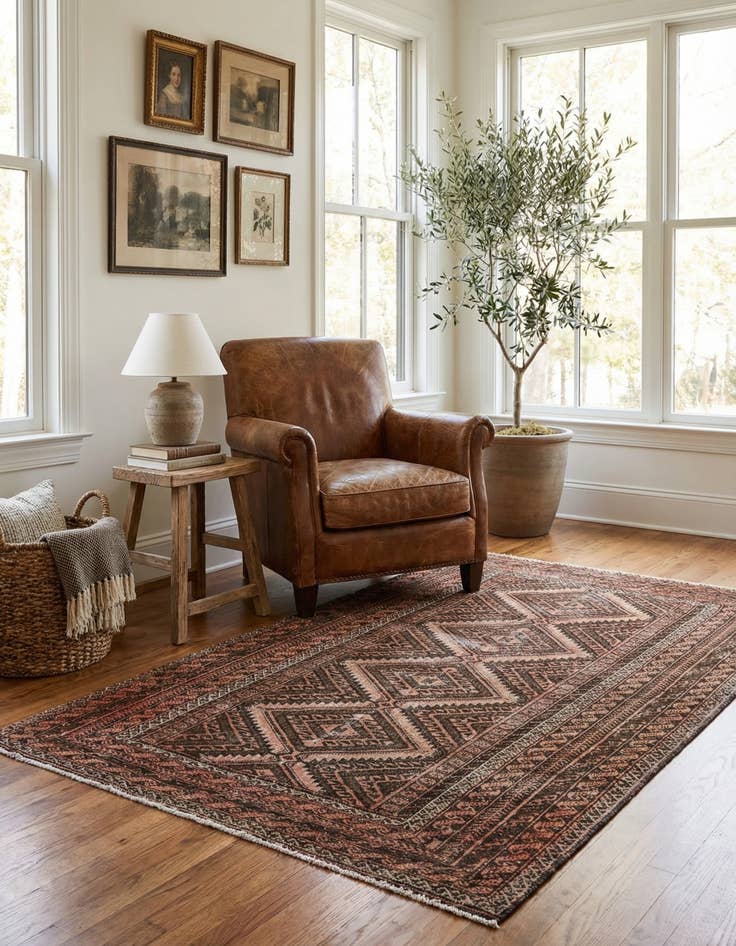 Detail image of 3' 10 x 6' 7  Hand Knotted Ultra Vintage Persian Wool Rug