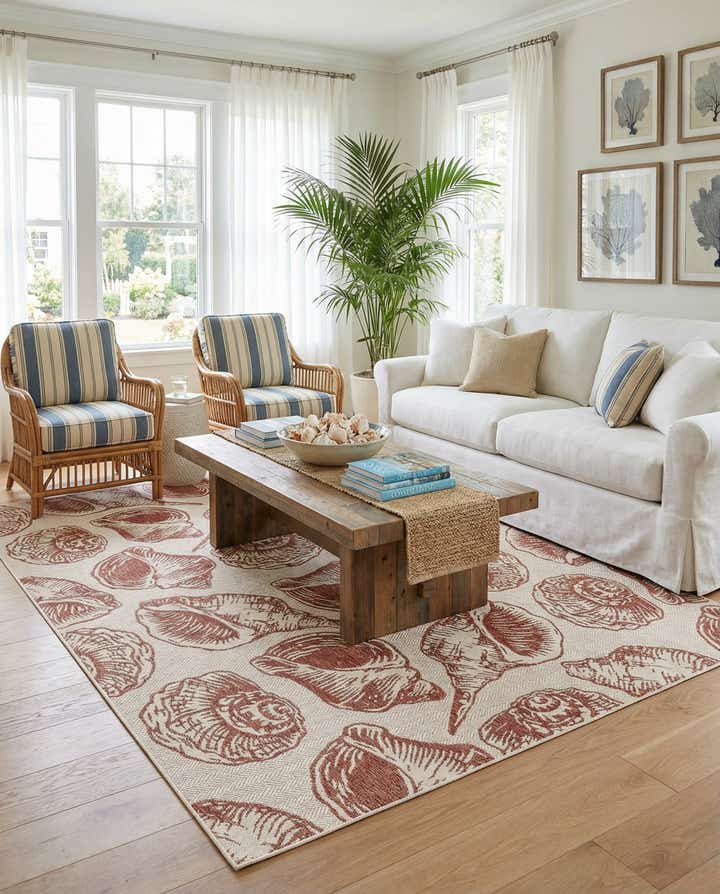 10' x 14' Easy-Clean Coastal Indoor / Outdoor Rug