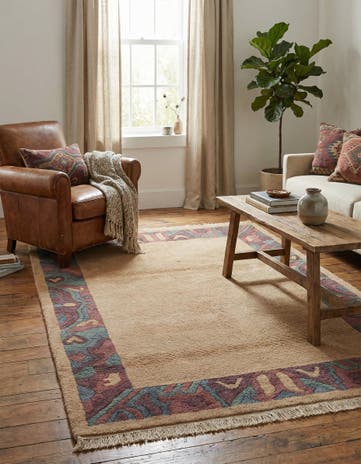 4' x 5' 9 Hand Knotted Nepal Wool Rug