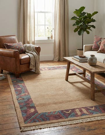 4' x 5' 9 Hand Knotted Nepal Wool Rug