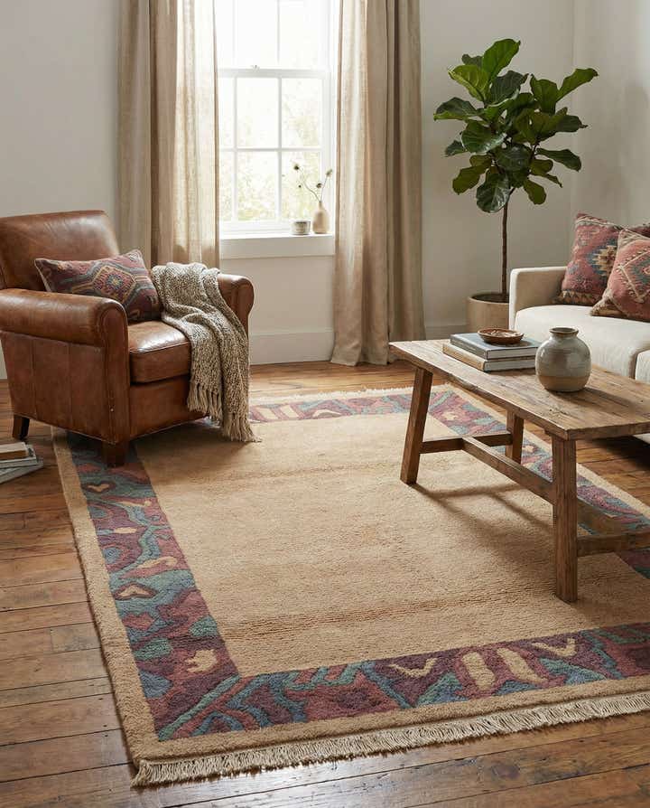 4' x 5' 9 Hand Knotted Nepal Wool Rug
