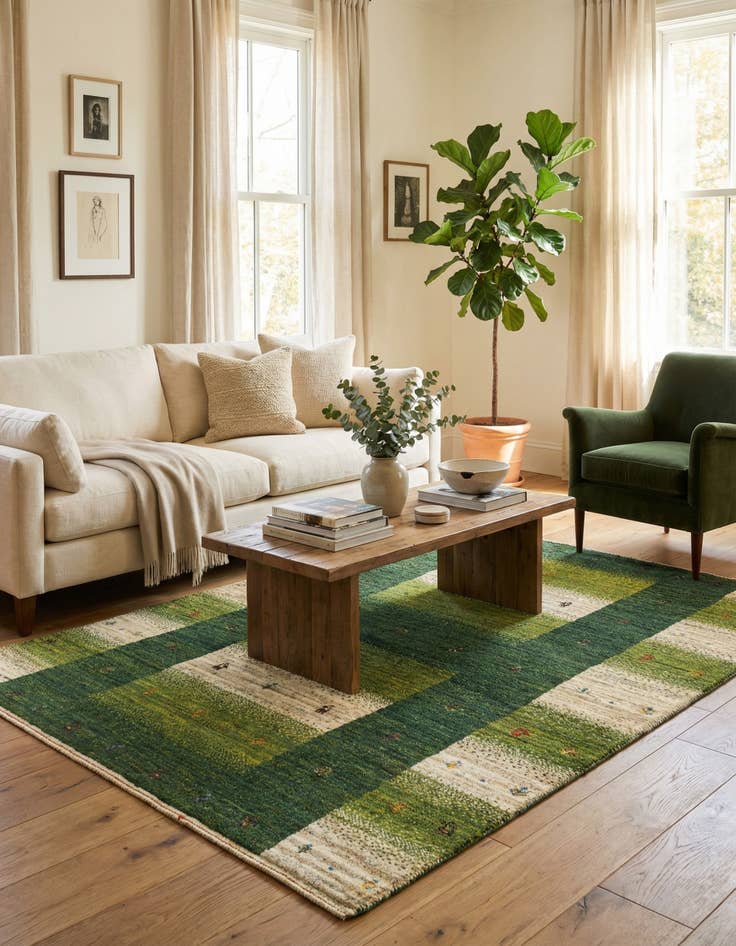 Detail image of 3' 4 x 4' 8 Kashkuli Wool Rug