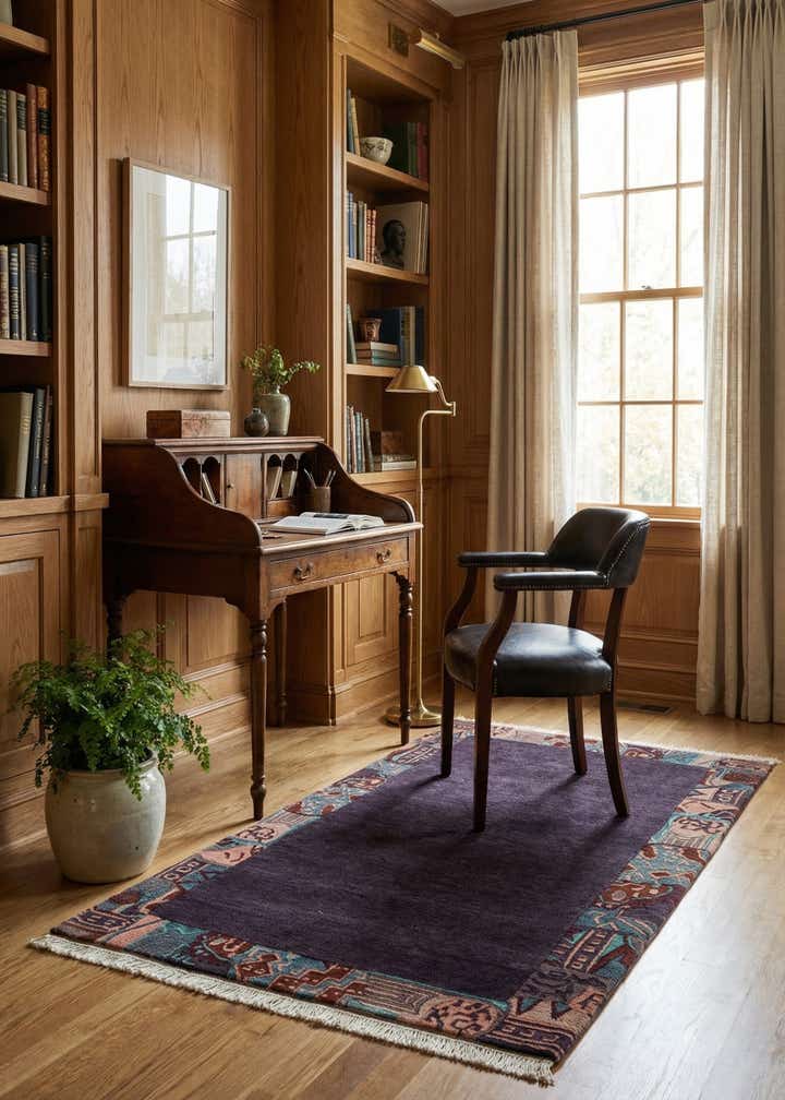 3' 2 x 5' 5 Hand Knotted Nepal Wool Rug