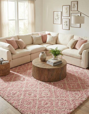 10' x 10' Lattice Shag Square Rug