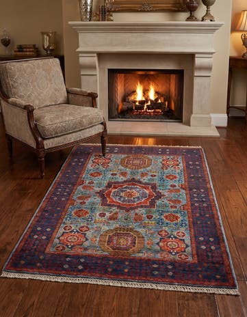3' 4 x 5' Hand Knotted Mamluk Ziegler Rug