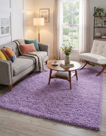 7' 10 x 11' Solid Shag Rug