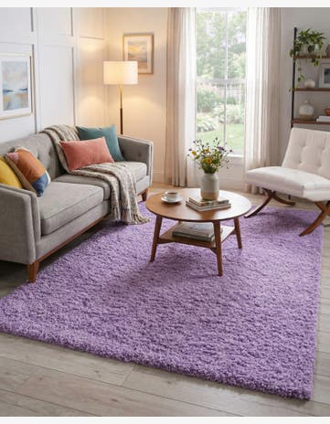 7' 10 x 11' Solid Shag Rug