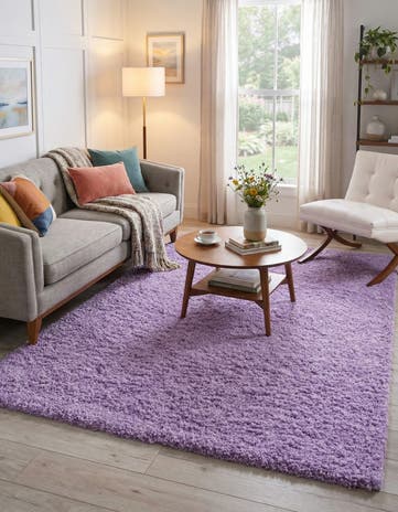 7' 10 x 11' Solid Shag Rug