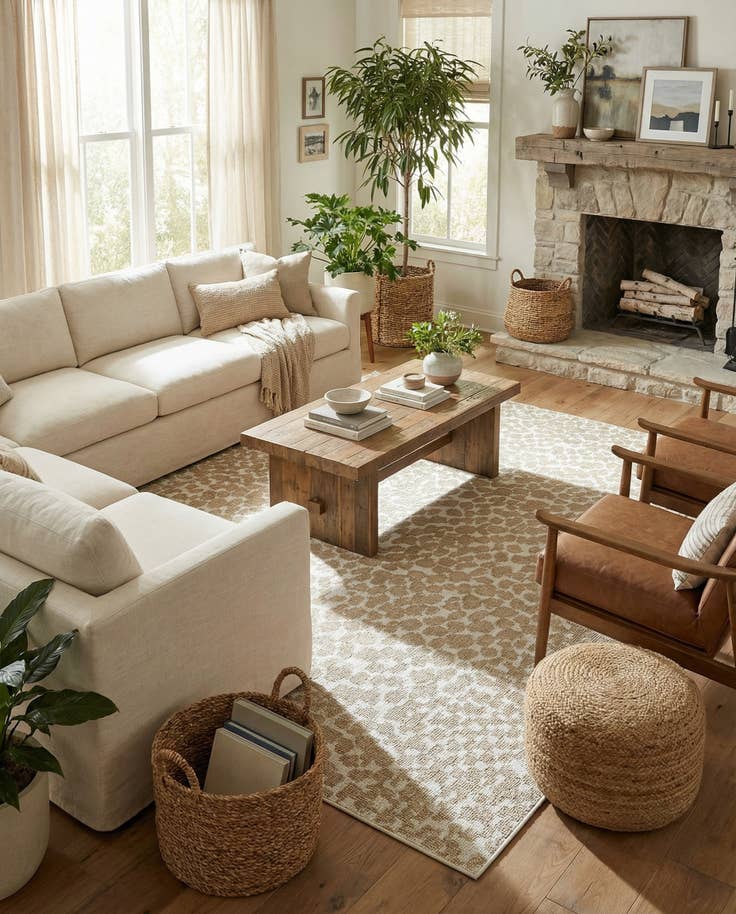 Detail image of 7' 10 x 10' Easy-Clean Safari Indoor / Outdoor Rug