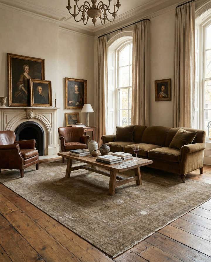 8' x 11' Hand Knotted Ultra Vintage Persian Wool Rug