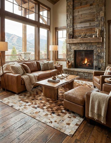 5' x 7' 11 Cowhide - Patchwork Rug