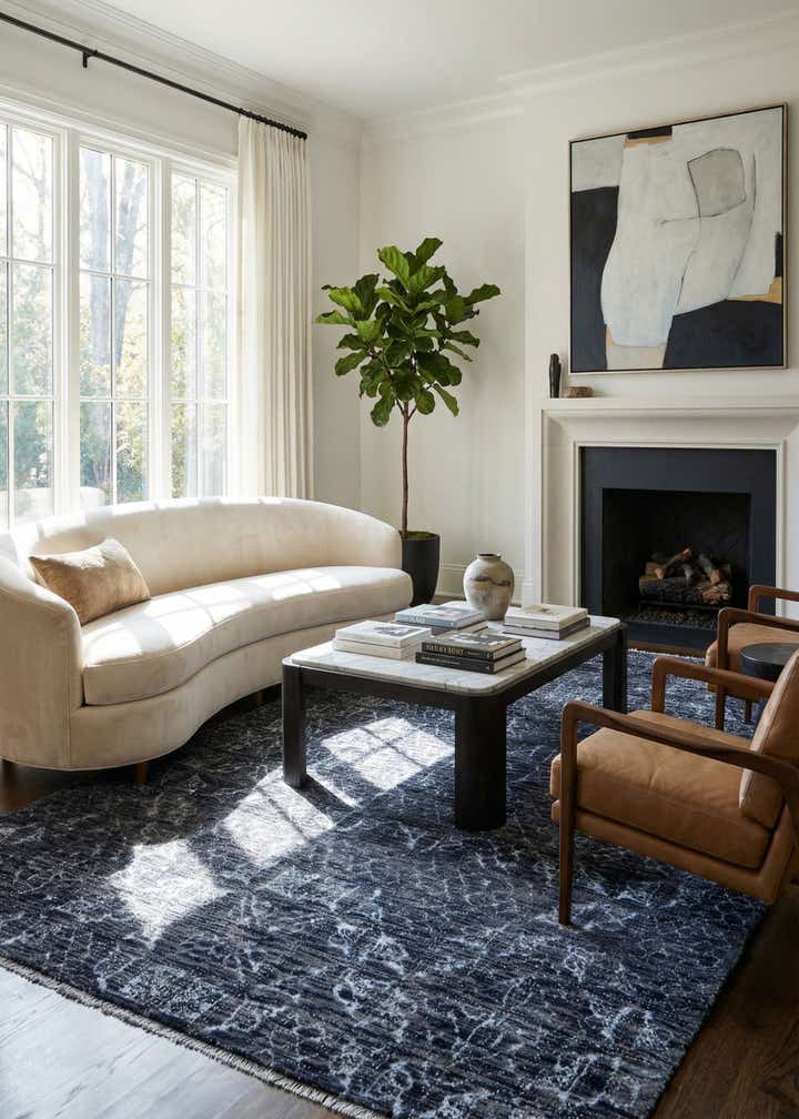 6' x 9' Hand Knotted Darya Wool Rug