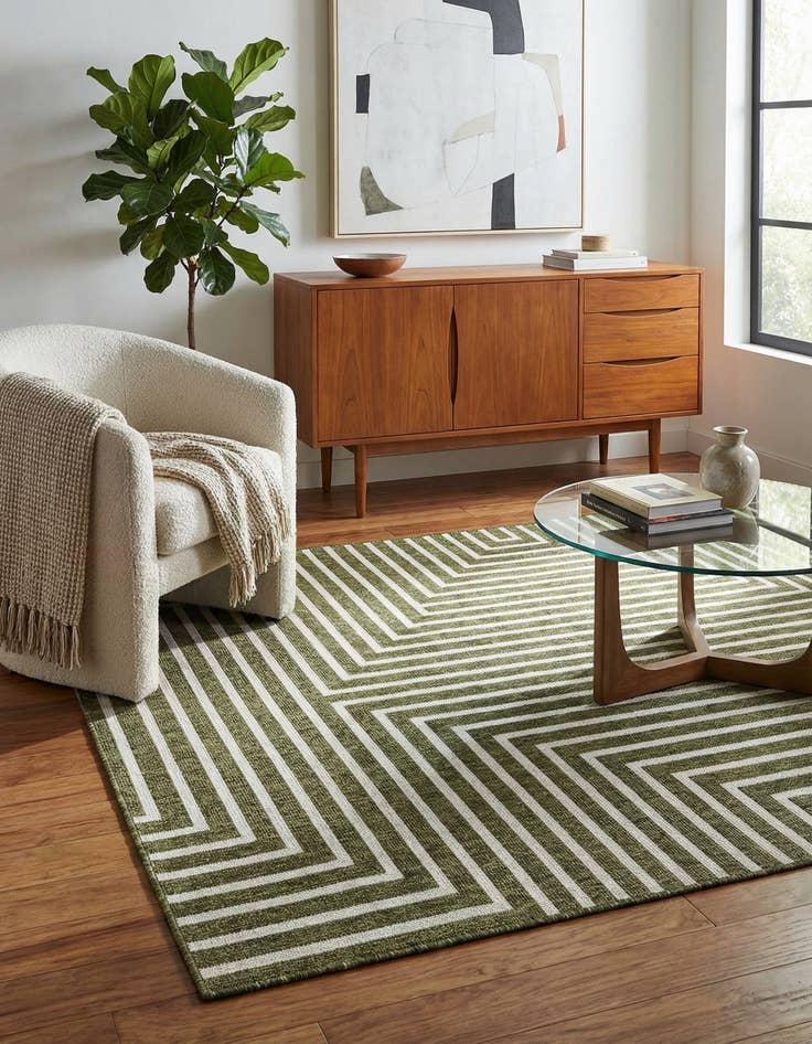 Detail image of 6' x 9'  Washable Modern Indoor / Outdoor Rug