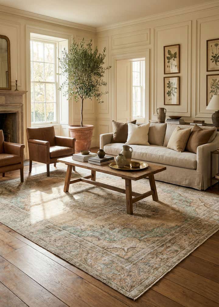 9' 8 x 12' 9 Hand Knotted Ultra Vintage Persian Wool Rug