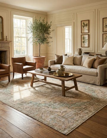 9' 8 x 12' 9 Hand Knotted Ultra Vintage Persian Wool Rug