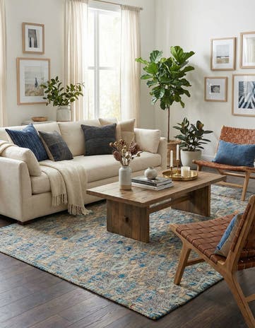 6' 3 x 9' 2 Hand Knotted Modern Ziegler Wool Rug