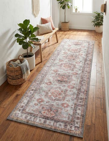 2' x 6' 1 Washable Timeless Runner Rug
