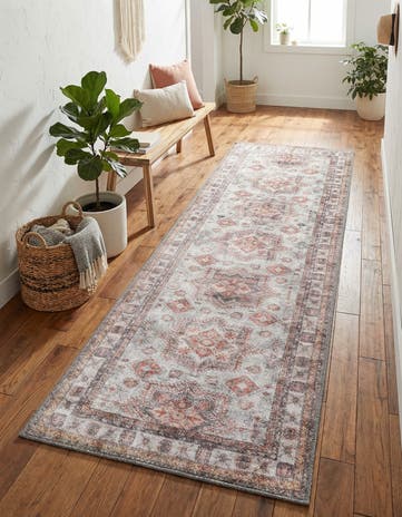 2' x 6' 1 Washable Timeless Runner Rug