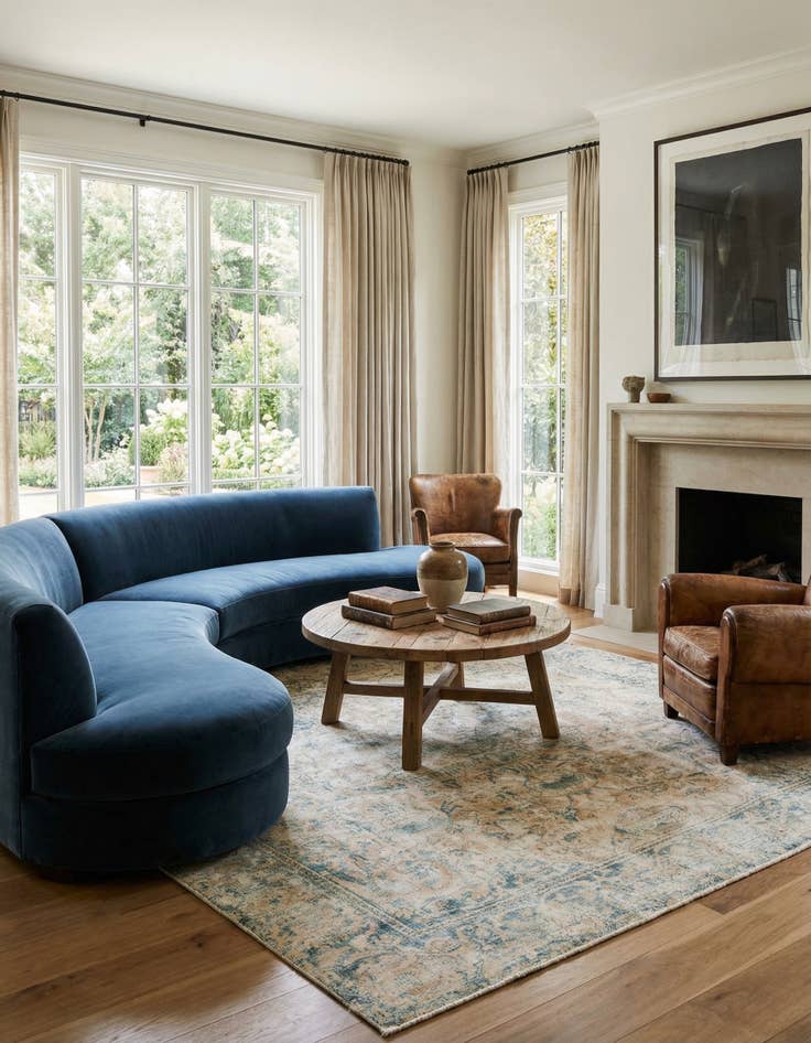 Detail image of 8' 8 x 12'  Hand Knotted Ultra Vintage Persian Wool Rug