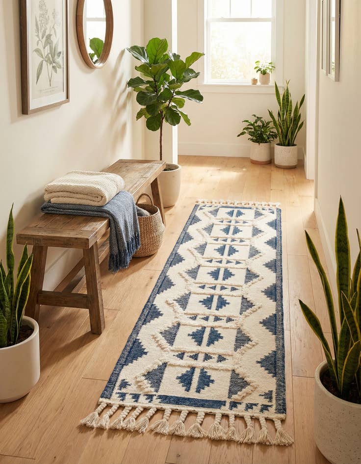 Detail image of  2' 7 x 10'  Hand Woven Arizona Wool Runner Rug