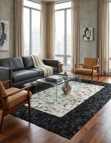 5' 1 x 7' 10 Cowhide - Patchwork Rug