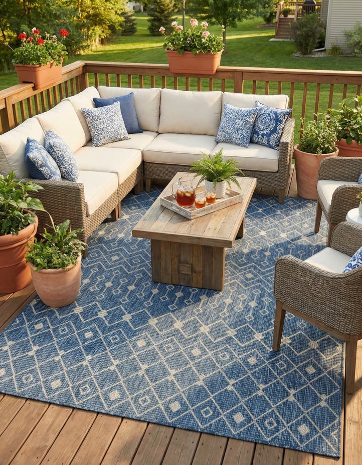 5' 3 x 7' Easy-Clean Lattice Indoor / Outdoo...