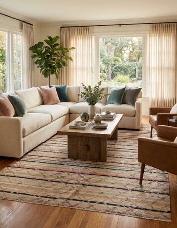 6' 3 x 10' 3 Hand Knotted Darya Wool Rug