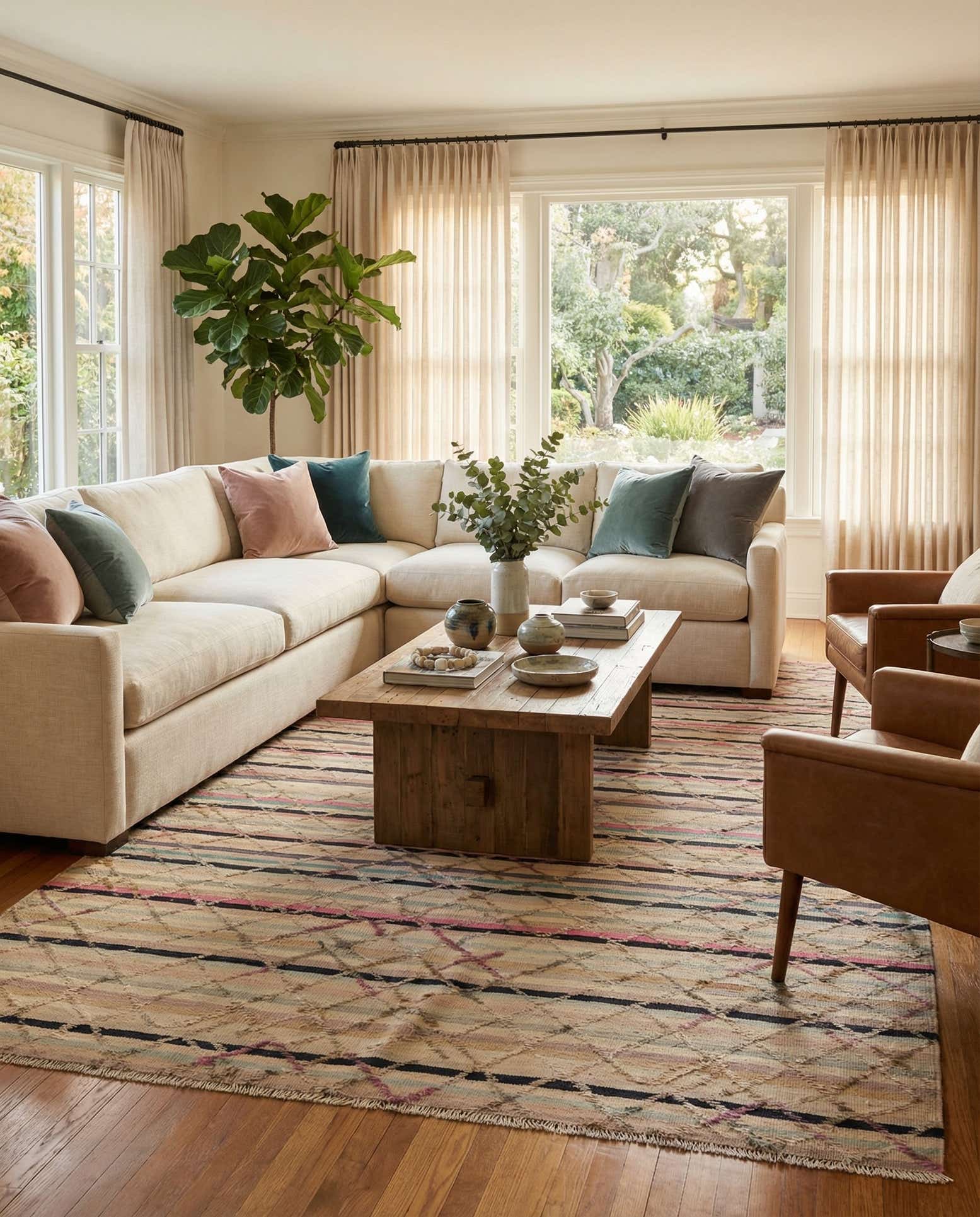 6' 3 x 10' 3 Hand Knotted Darya Wool Rug