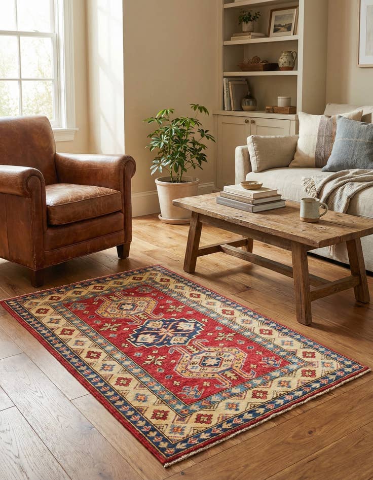 Detail image of 2' 7 x 3' 9  Hand Knotted Kazak Oriental Rug