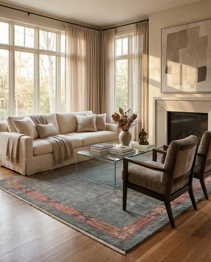 Detail image of 8' 5 x 11' 4 Hand Knotted Tibet Wool Rug