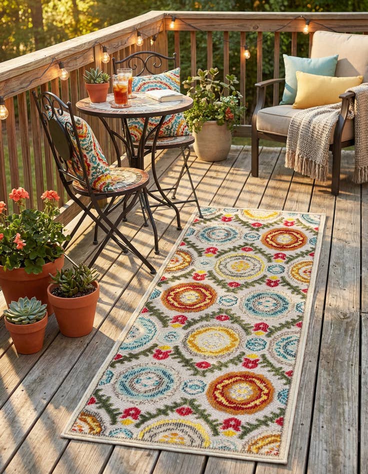 Detail image of 2' x 5'  Washable Casablanca Indoor / Outdoor Runner Rug