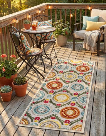2' x 5' Easy-Clean Casablanca Indoor / Outdoor Runner Rug