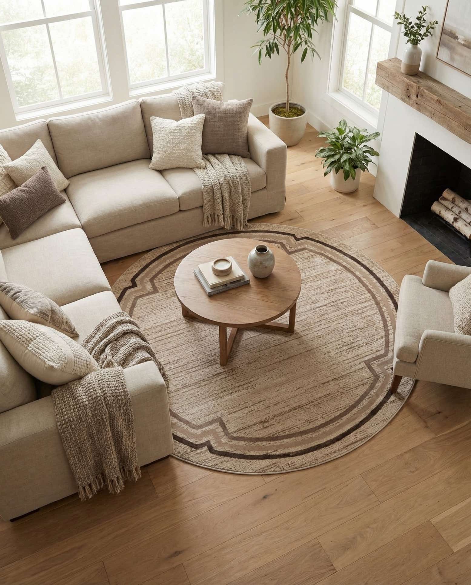 215cm x 215cm Oasis Tapis Rond