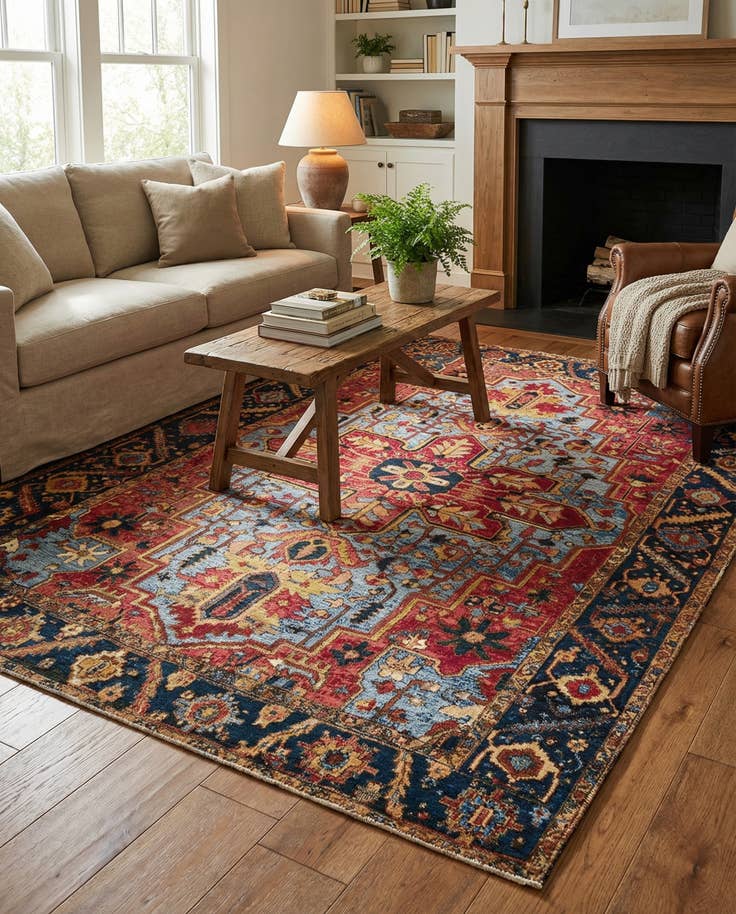 Detail image of 6' x 9' Easy-Clean Traditional Indoor / Outdoor Rug