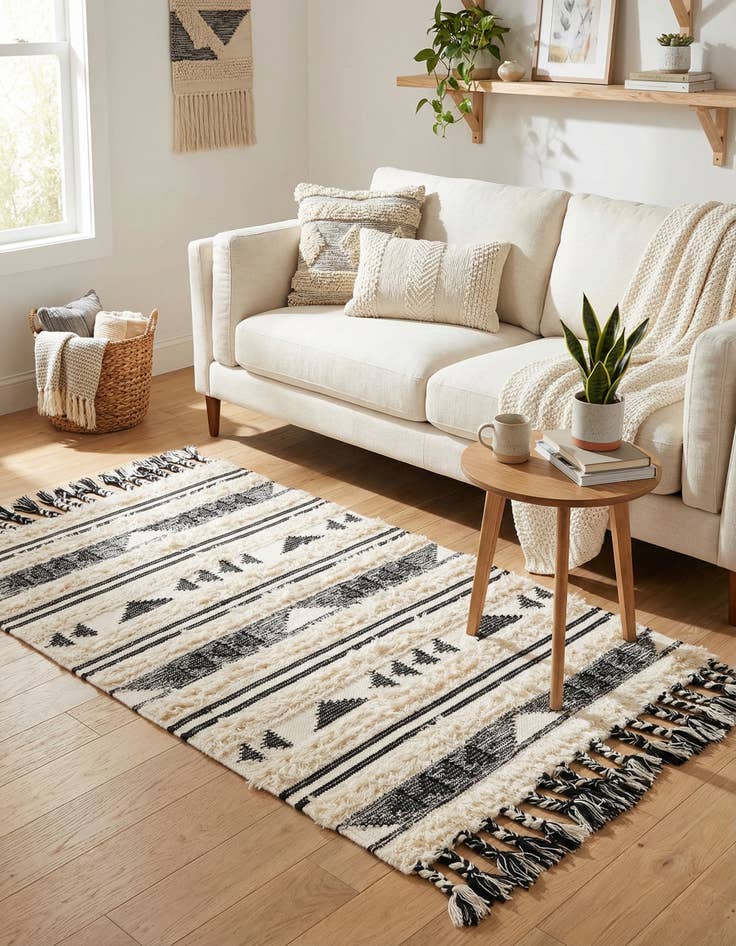 Detail image of 3' 3 x 5' 1  Hand Woven Arizona Wool Rug