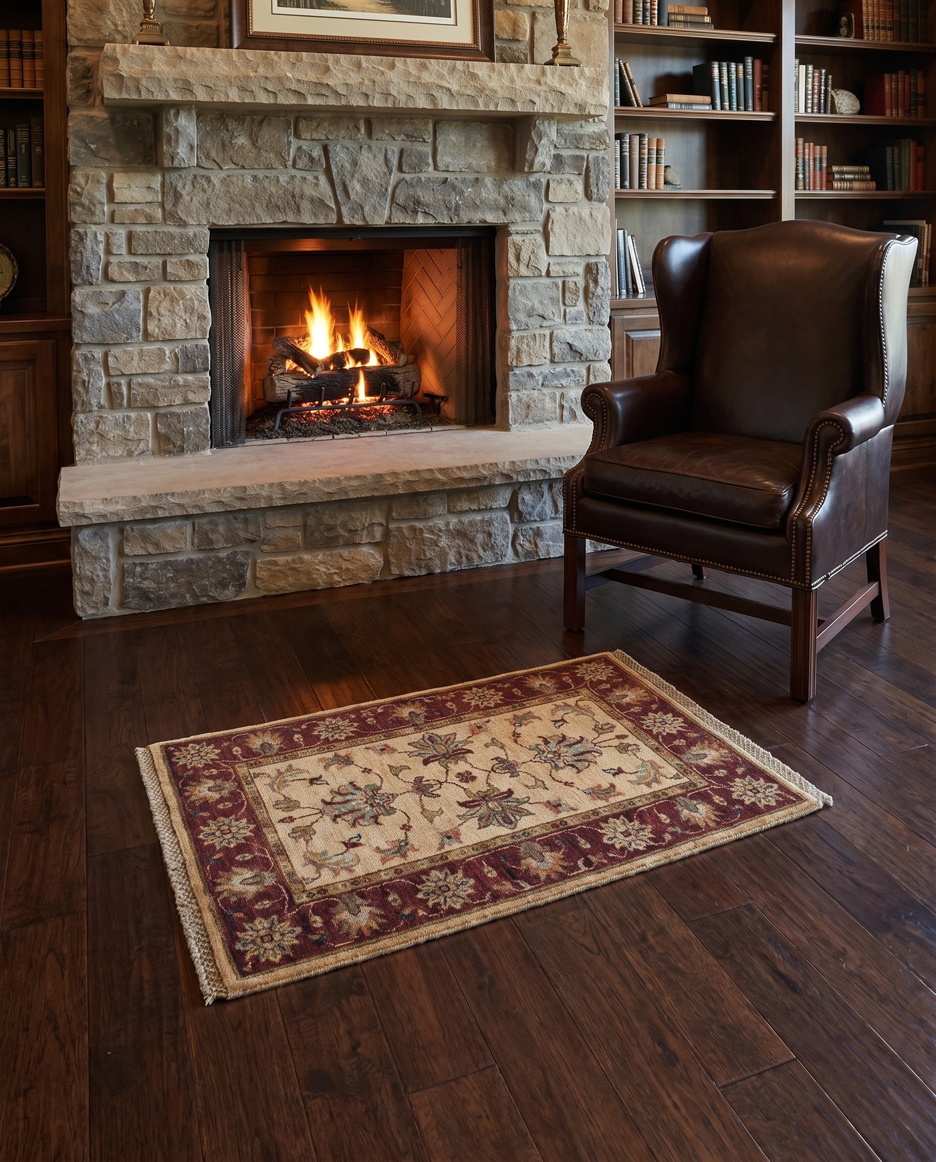 2' x 2' 11 Hand Knotted Ziegler Rug